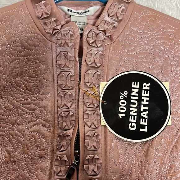 NWT Vintage Nygard Dusty Rise Quilted Leather and Rayon Barbie Jacket - Picture 3 of 9